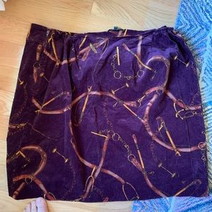 COPY - Talbots skirt size 20w corduroy skirt horses equestrian nwot maroon